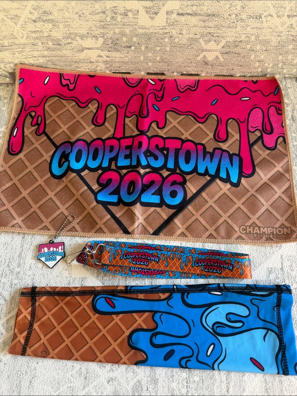 Cooperstown 2026 Set - Towel, lanyard, keychain and arm sleeve